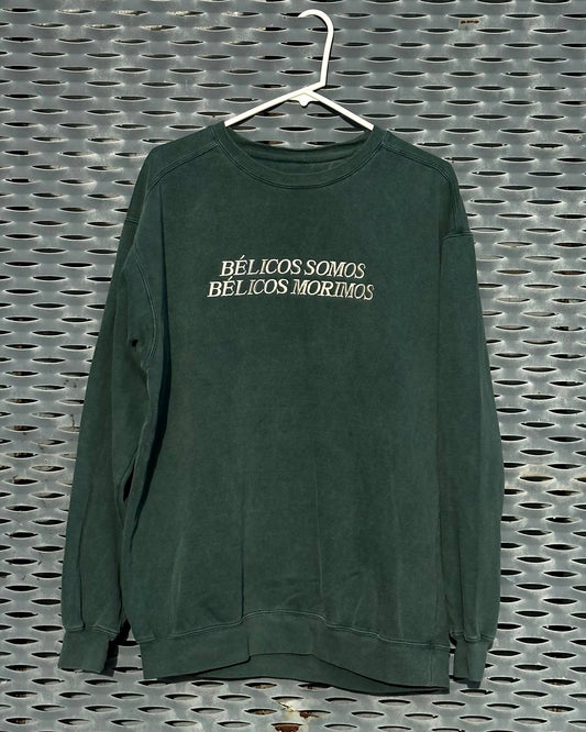belicos somos - vintage emerald crewneck