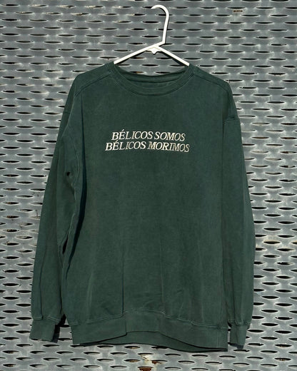 belicos somos - vintage emerald crewneck