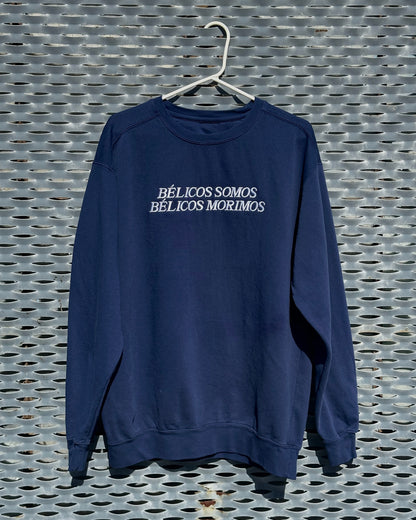 belicos somos - vintage navy crewneck
