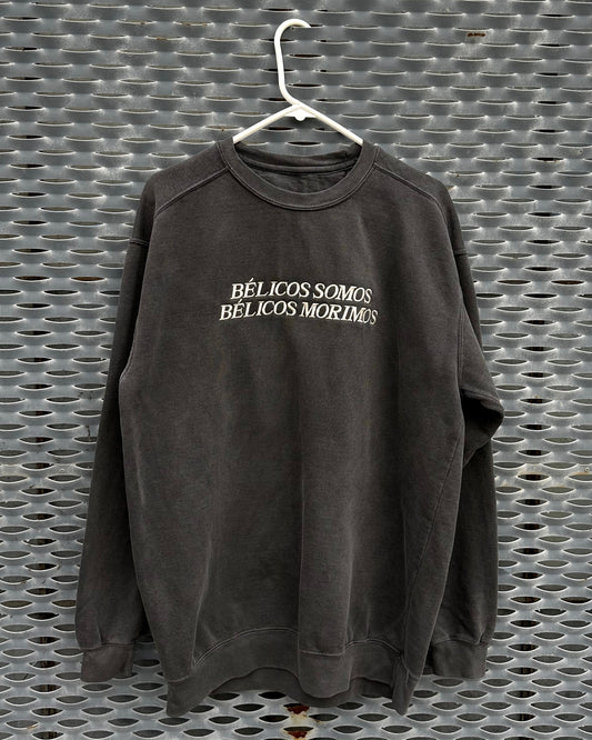 belicos somos - vintage black crewneck