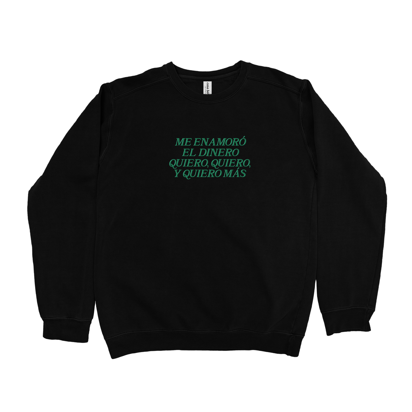 me enamoro - black crewneck