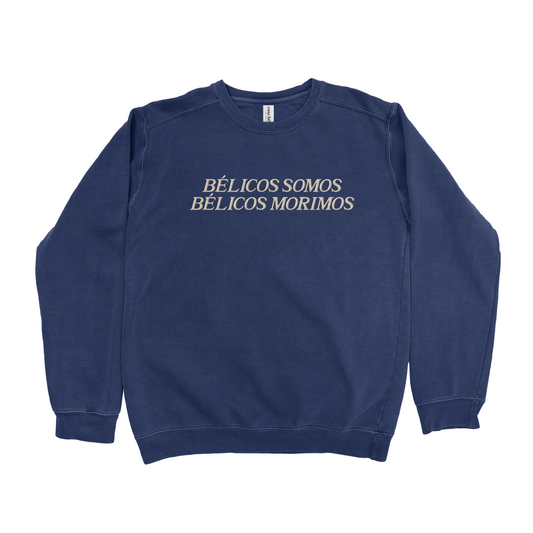 belicos somos - vintage navy crewneck