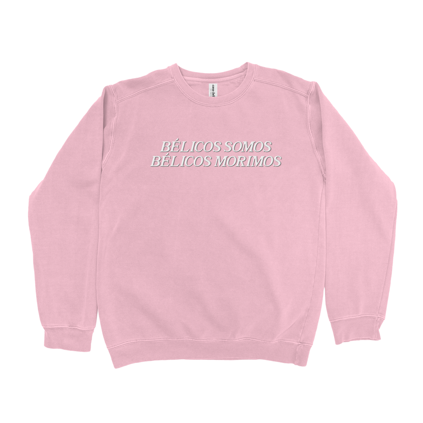 belicos somos - pink crewneck