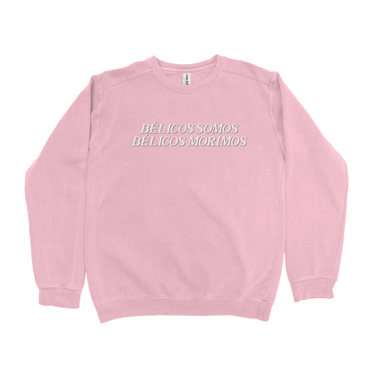 belicos somos - pink crewneck