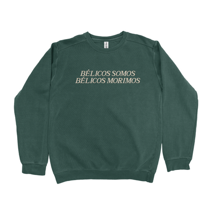 belicos somos - vintage emerald crewneck