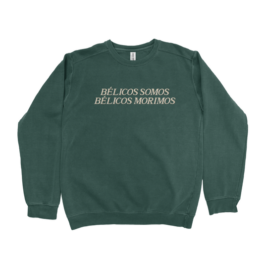 belicos somos - vintage emerald crewneck
