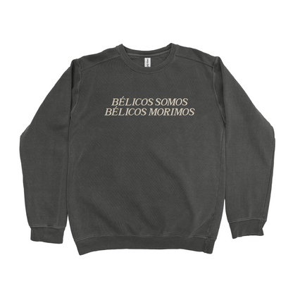 belicos somos - vintage black crewneck