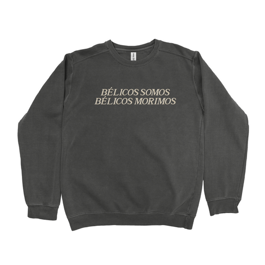 belicos somos - vintage black crewneck